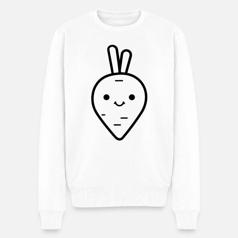 Karotte - Männer Premium Bio Pullover - Weiß