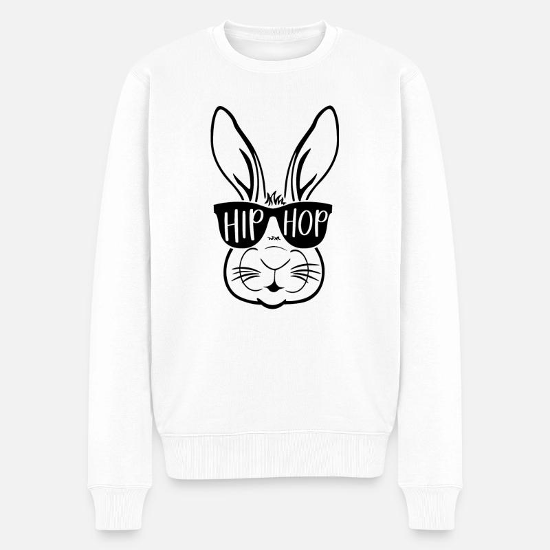 Hip Hop - Pull Premium bio Homme - blanc