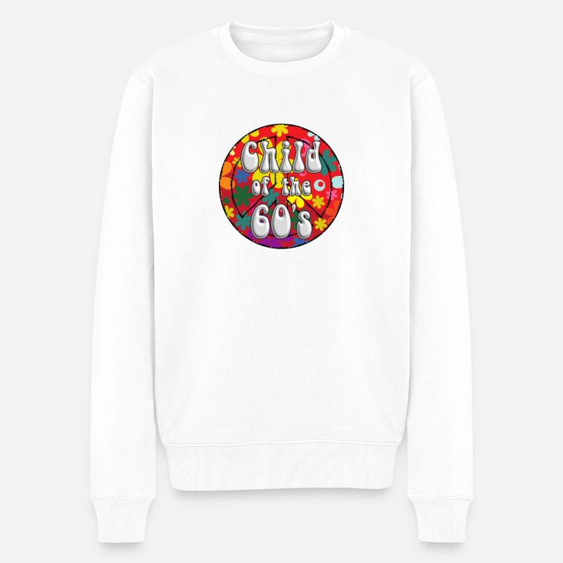 sweet 60`s - Männer Premium Bio Pullover - Weiß