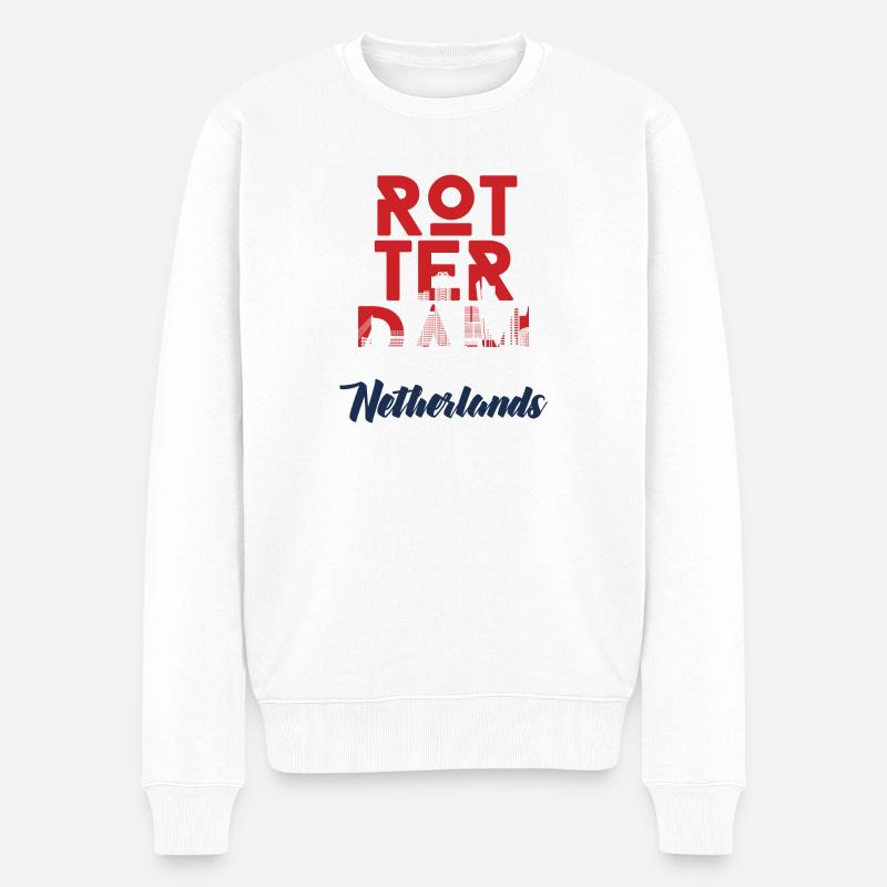 Rotterdam - Pays-Bas - Pays-Bas - Randstad - Pull Premium bio Homme - blanc