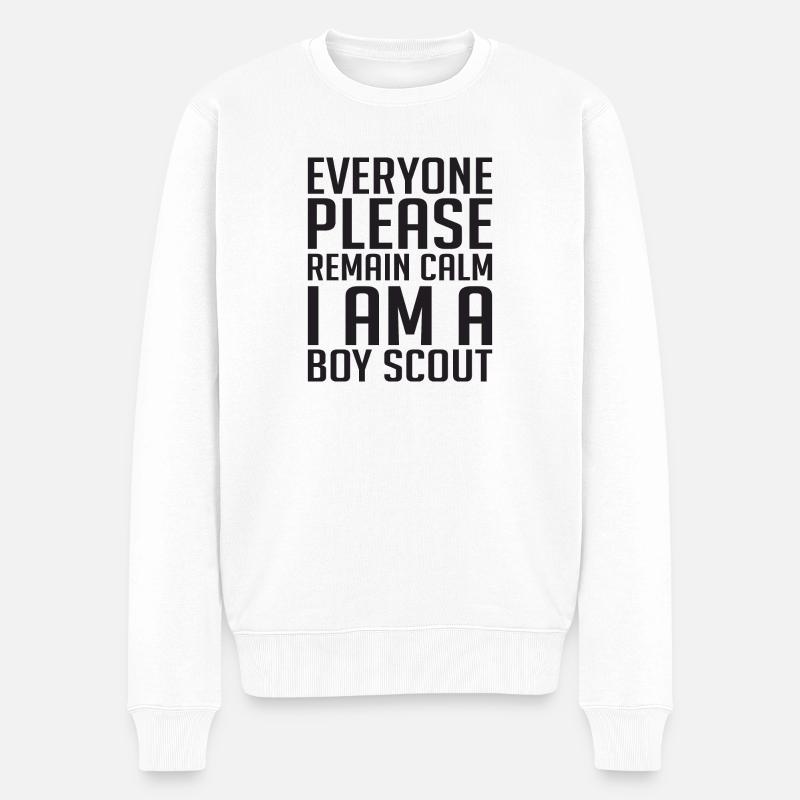 Pfadfinder, Scout, Wölfling, Rover, Geschenk - Männer Premium Bio Pullover - Weiß