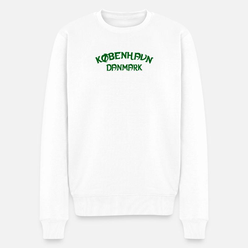 Copenhague pour toujours, Danemark - Pull Premium bio Homme - blanc