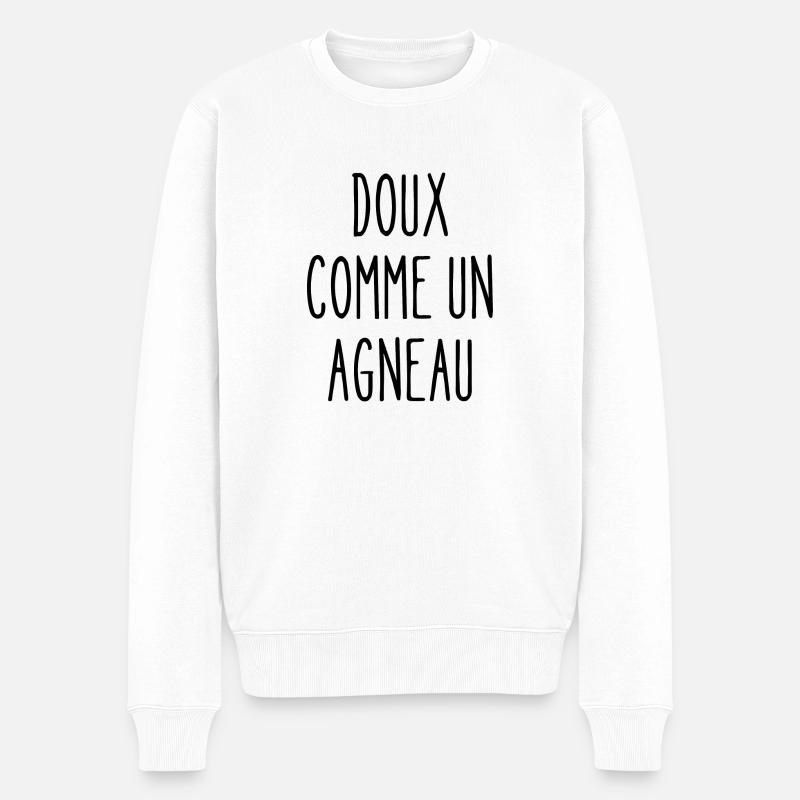 doux comme un agneau - Pull Premium bio Homme - blanc