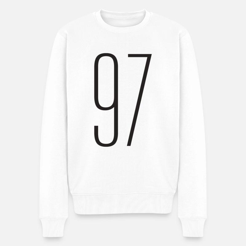 97 - Männer Premium Bio Pullover - Weiß