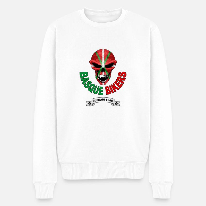 Baskische Biker - Männer Premium Bio Pullover - Weiß