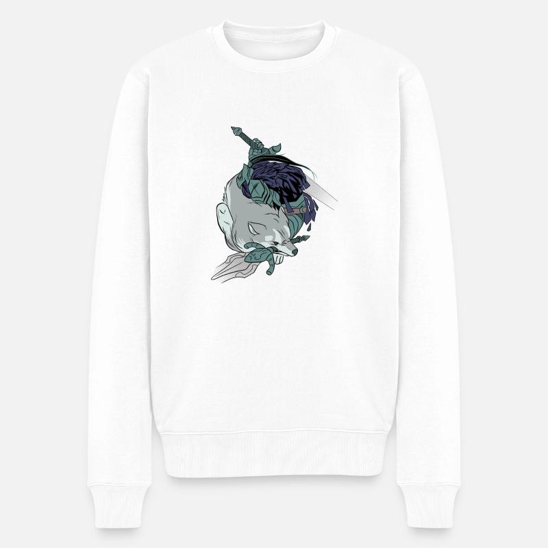 Yin/Yang - Männer Premium Bio Pullover - Weiß
