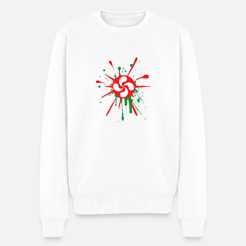 croix basque - Pull Premium bio Homme - blanc