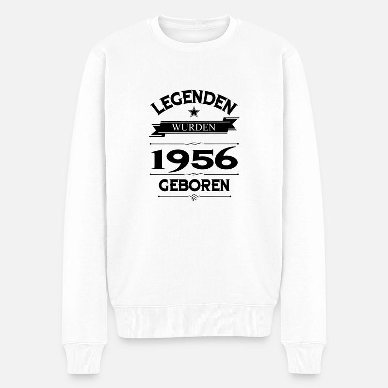 1956 - Männer Premium Bio Pullover - Weiß