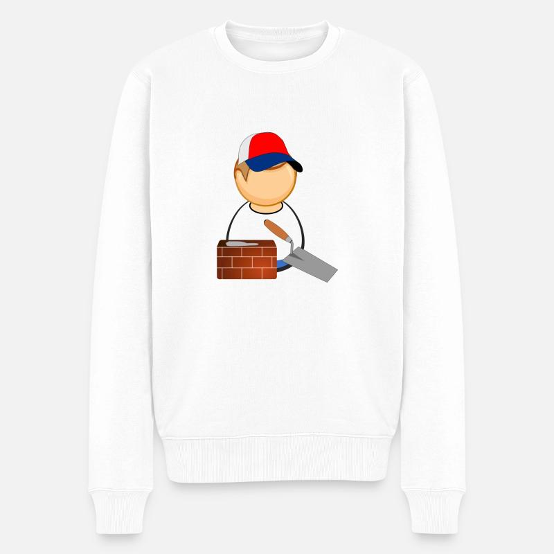 b2 - Männer Premium Bio Pullover - Weiß