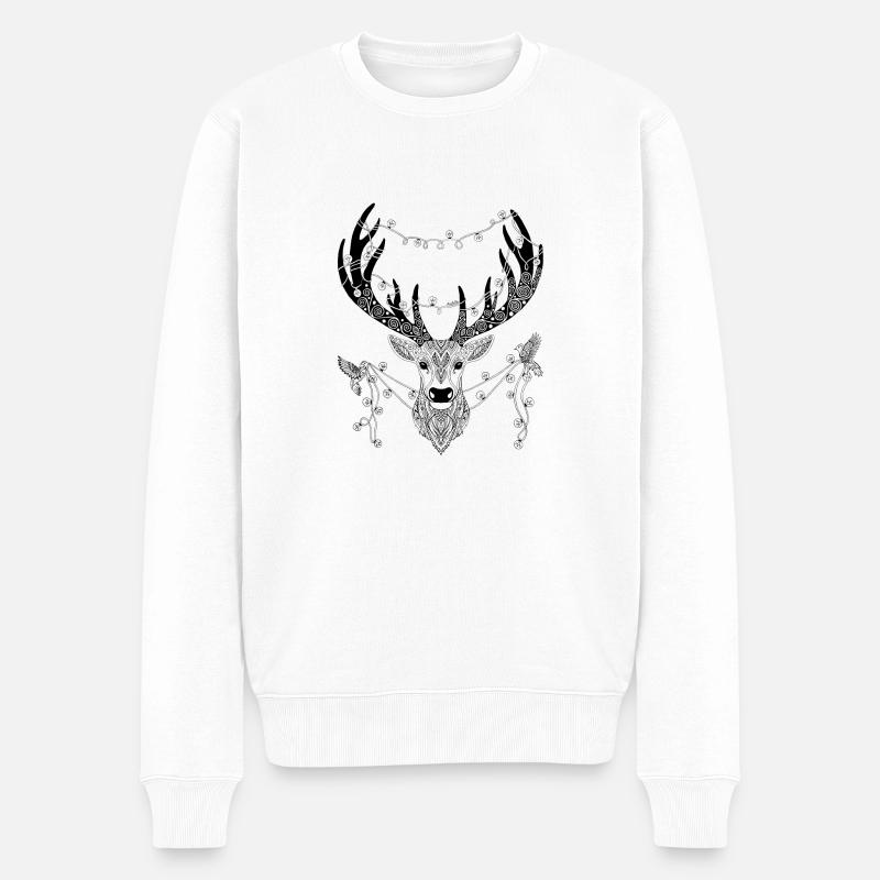 Renne de Noël - Pull Premium bio Homme - blanc