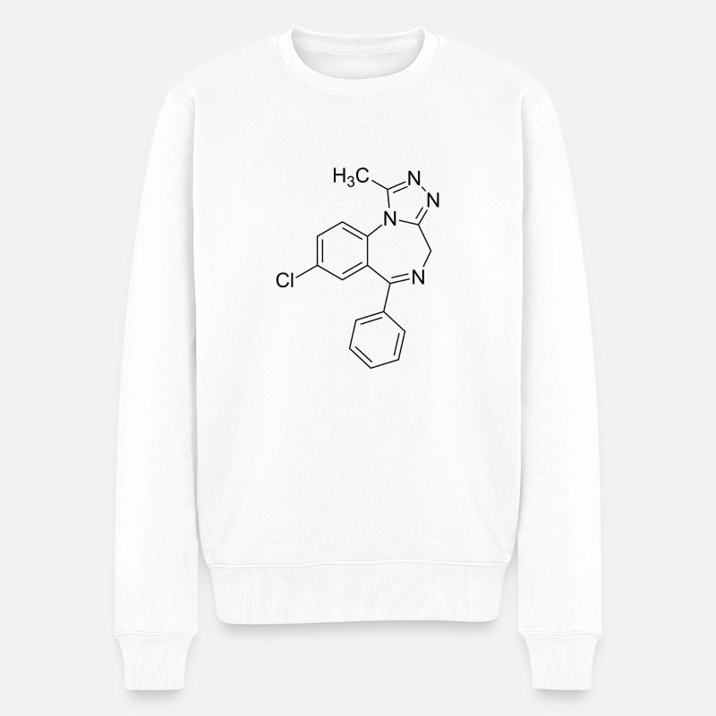 Xanax Alprazolam - Männer Premium Bio Pullover - Weiß