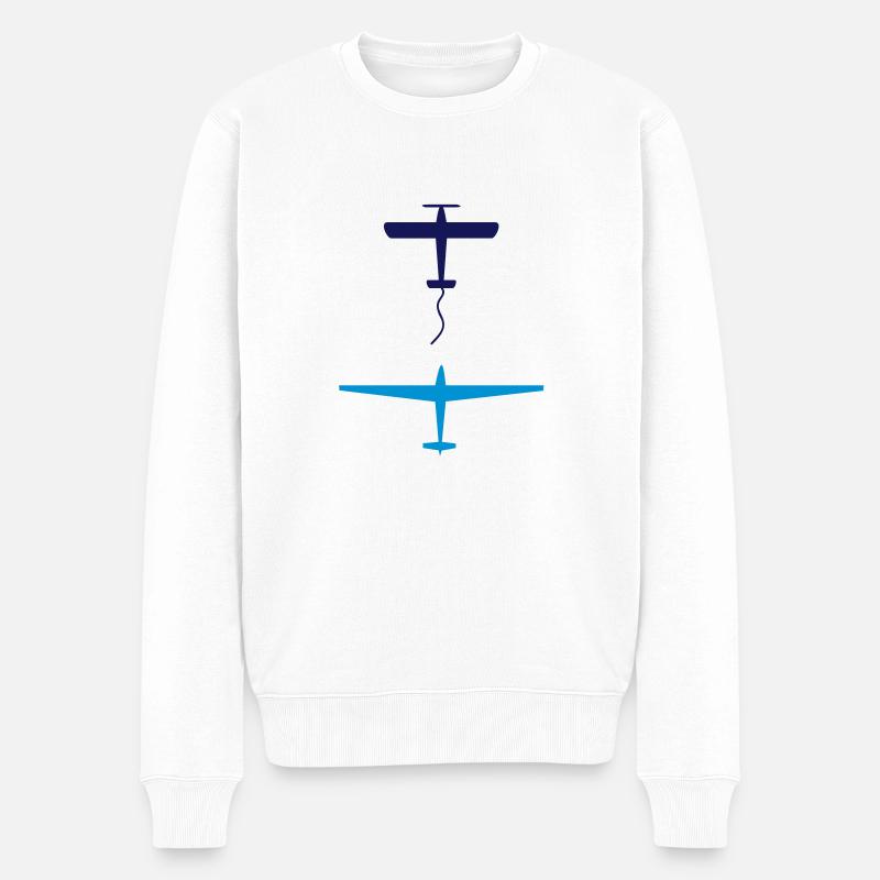 f_schlepp_klein - Männer Premium Bio Pullover - Weiß