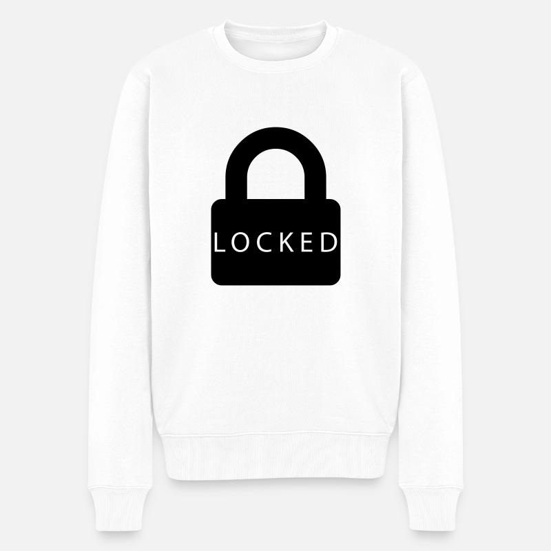 locked - Männer Premium Bio Pullover - Weiß
