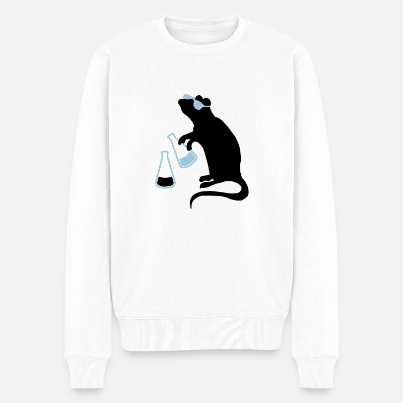 laborratte - Männer Premium Bio Pullover - Weiß