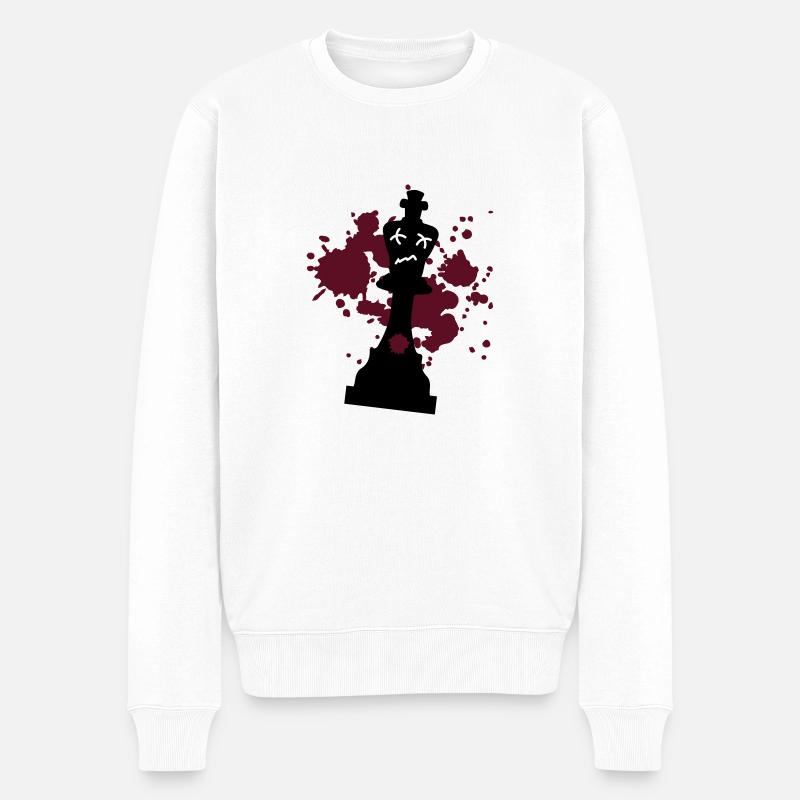 schach matt - Männer Premium Bio Pullover - Weiß