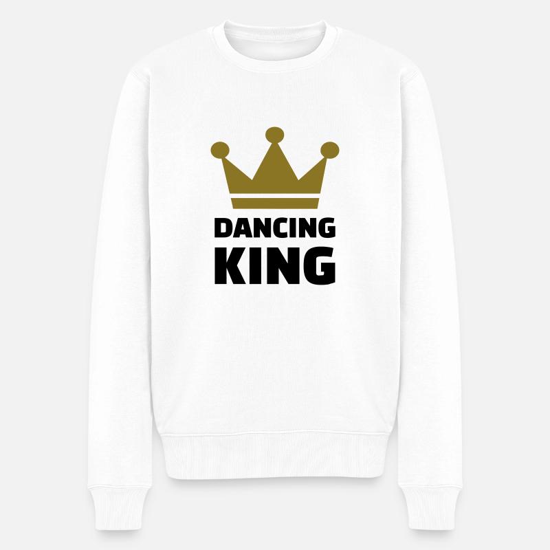 Dancing King - Pull Premium bio Homme - blanc