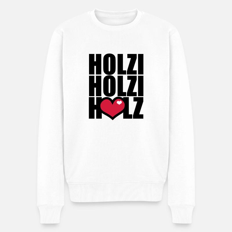Ich und mein Holz - Pull Premium bio Homme - blanc