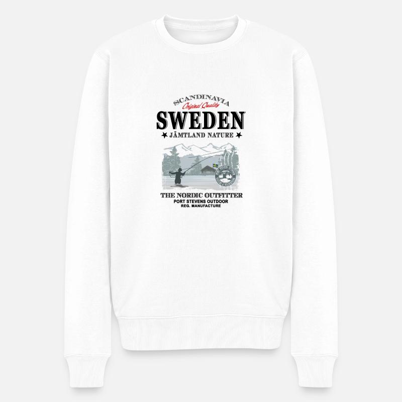 Sweden - Sverige - Schweden - Männer Premium Bio Pullover - Weiß