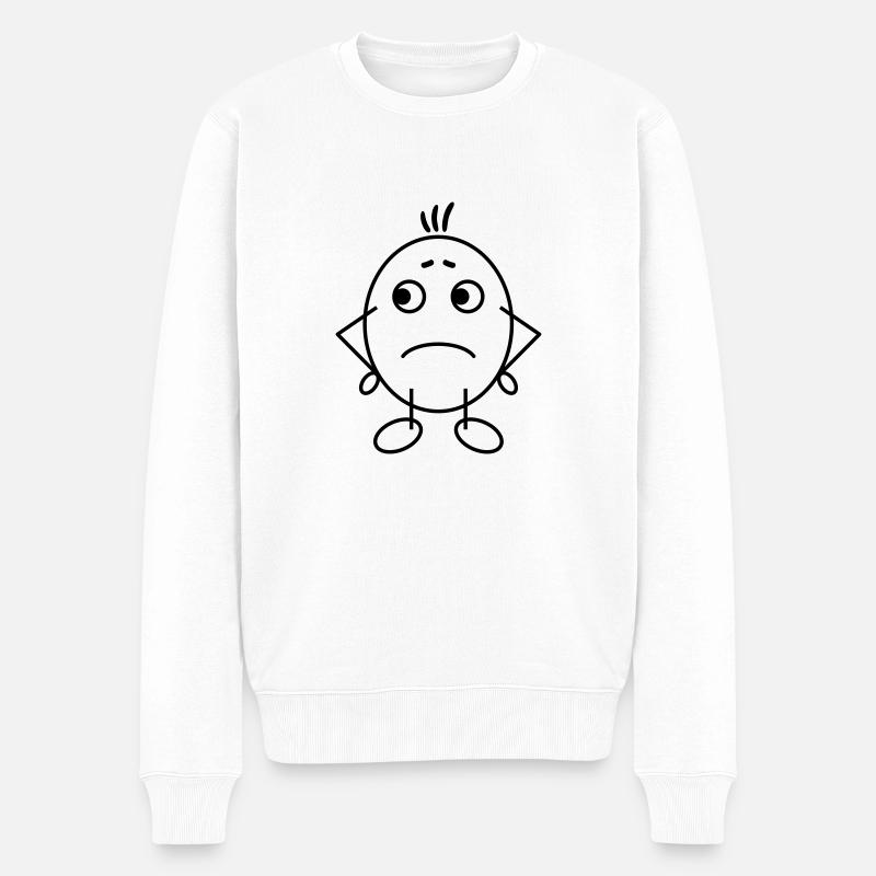 Eierkopf - Männer Premium Bio Pullover - Weiß