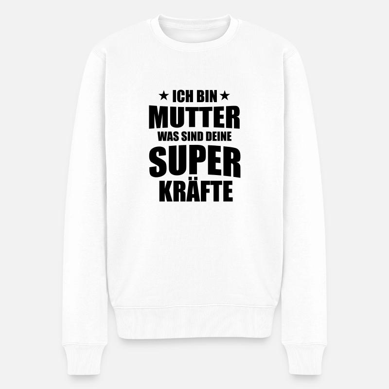 Mutter - Mom - Mother - Mutti - Männer Premium Bio Pullover - Weiß