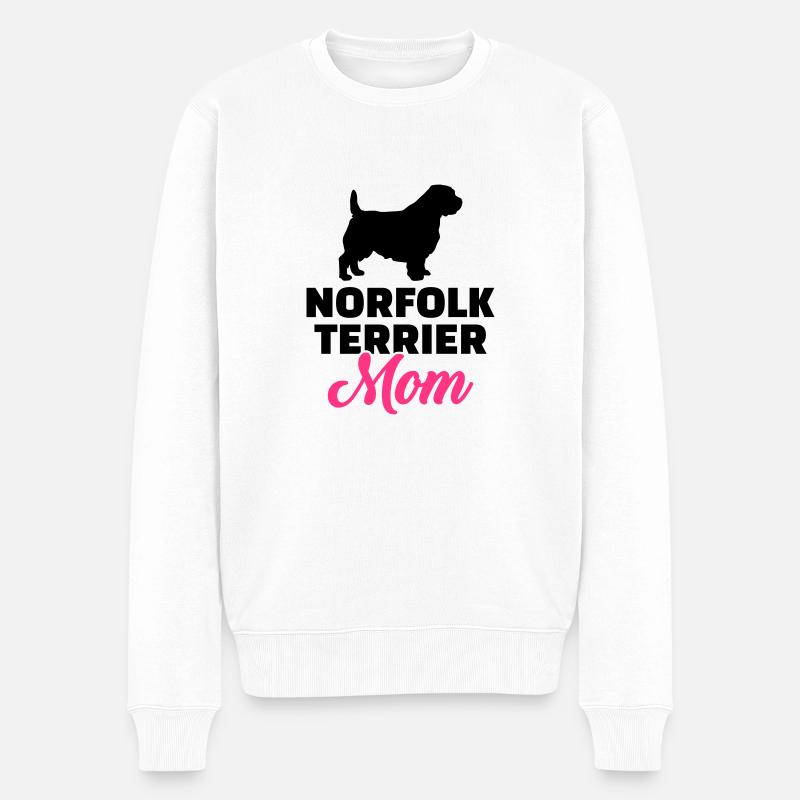Norfolk Terrier - Männer Premium Bio Pullover - Weiß