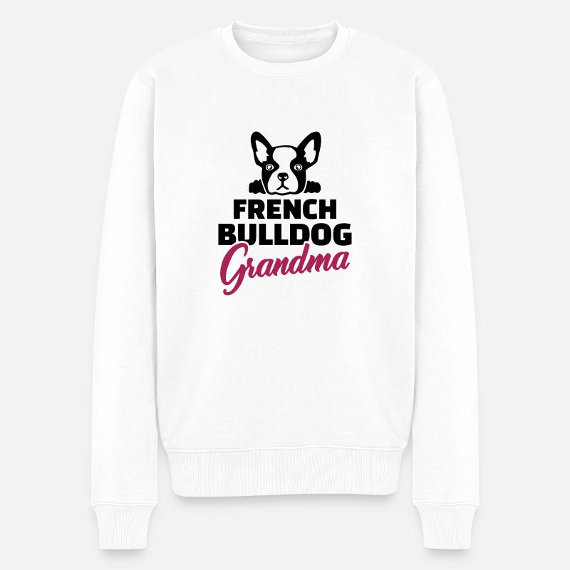 Français Bouledogue - Pull Premium bio Homme - blanc
