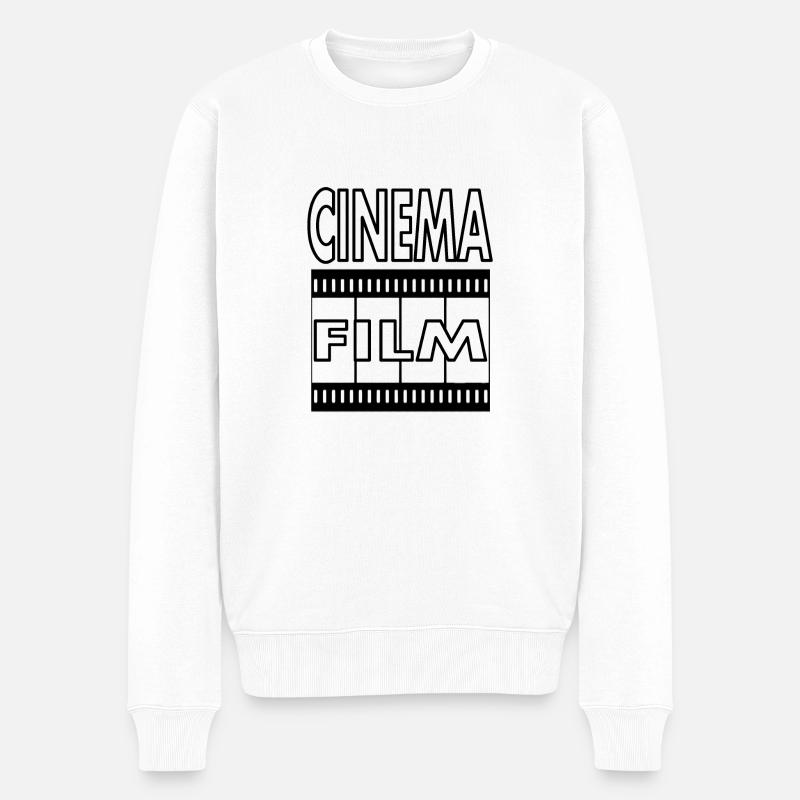 Film Cinema Kino - Männer Premium Bio Pullover - Weiß