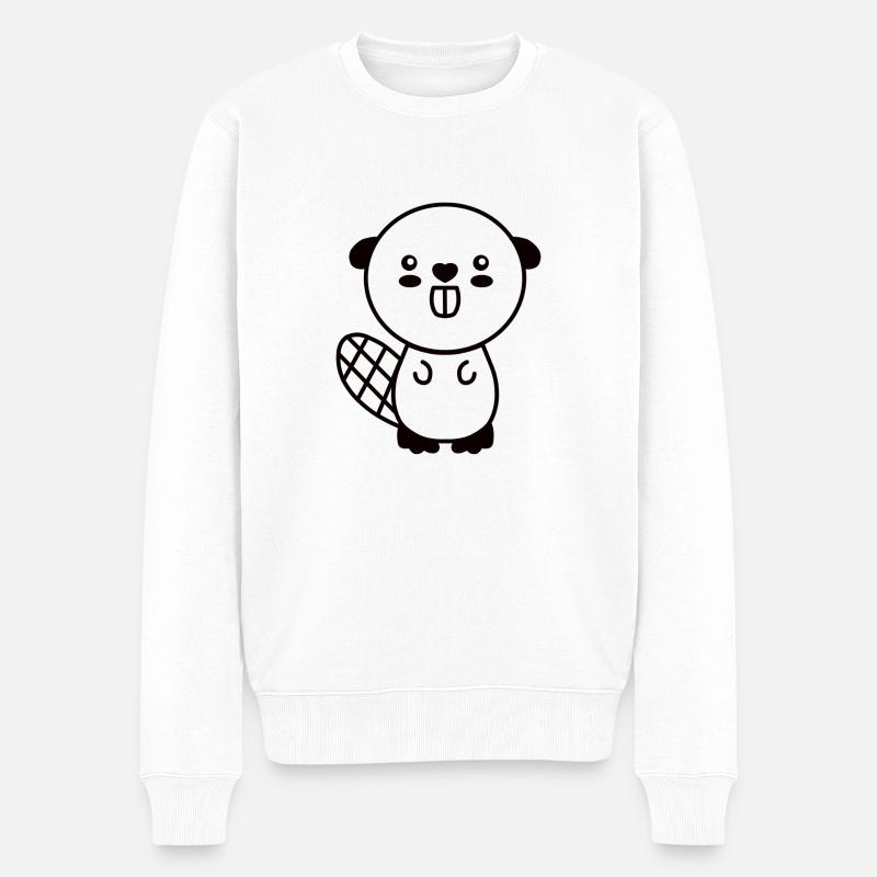 Doux Bieber, Bieber, Bieberpower - Pull Premium bio Homme - blanc