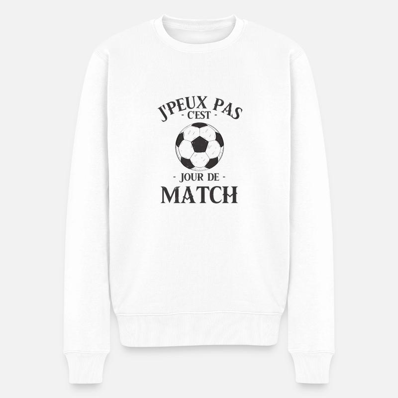 Jour de match de foot - Pull Premium bio Homme - blanc