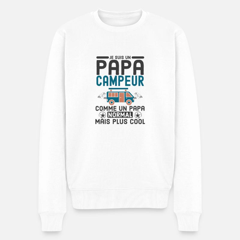 papa campeur - Pull Premium bio Homme - blanc