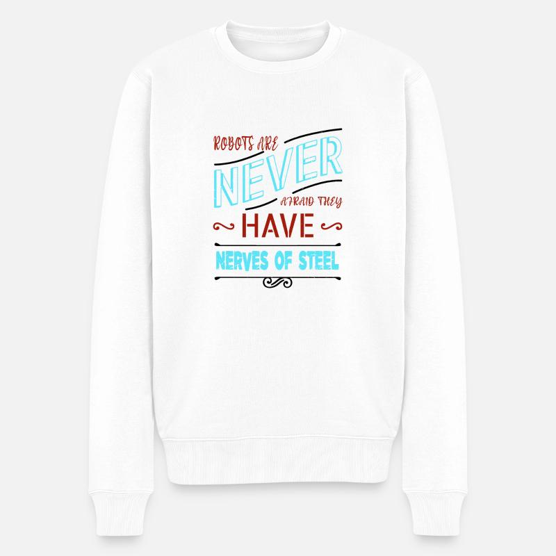 funny robotics engineer artificial intelligence - Men's Premium Organic Jumper - white