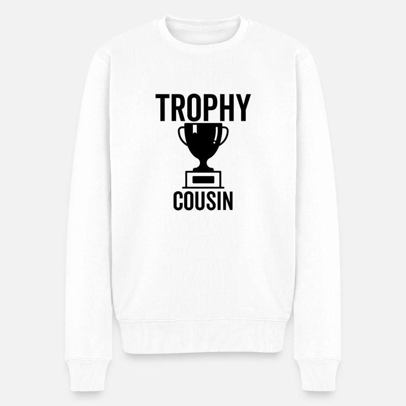 Trophée Cousin - Pull Premium bio Homme - blanc