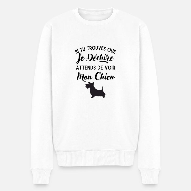 Mon Chien déchire 2 - Pull Premium bio Homme - blanc