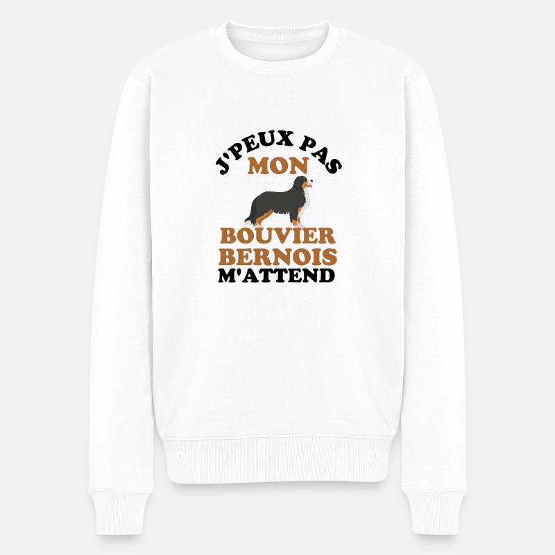 Bouvier bernois - Pull Premium bio Homme - blanc
