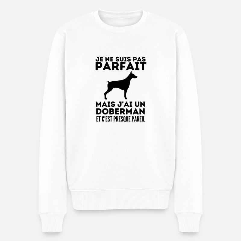 Doberman - Pull Premium bio Homme - blanc