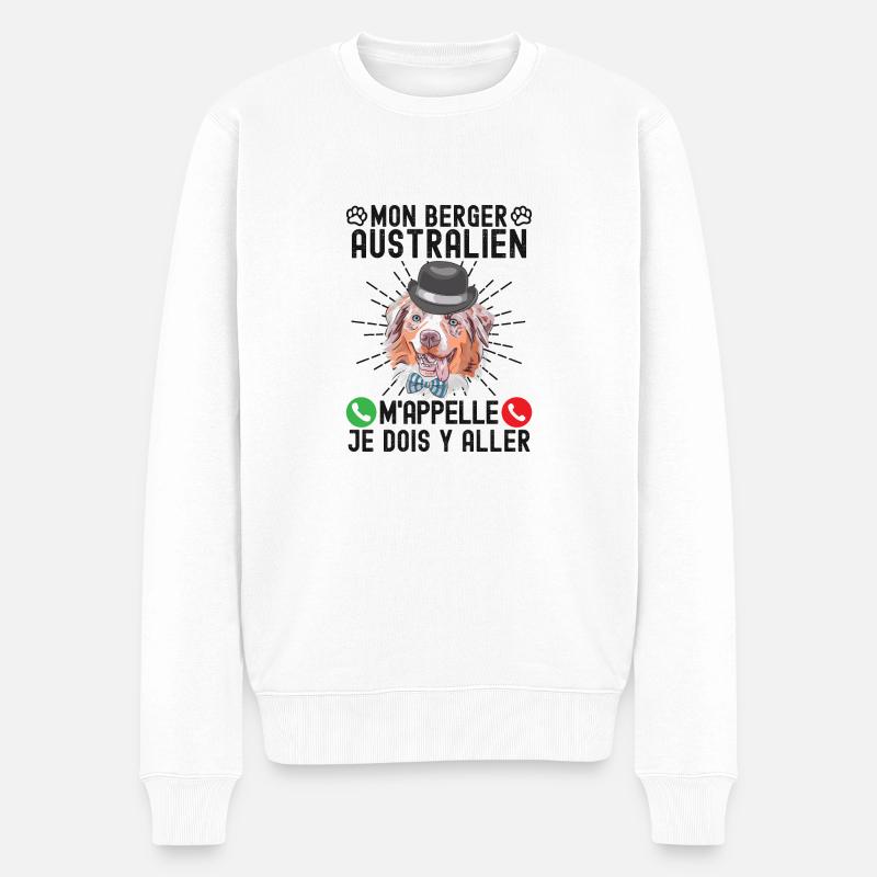 berger australien 2 - Pull Premium bio Homme - blanc
