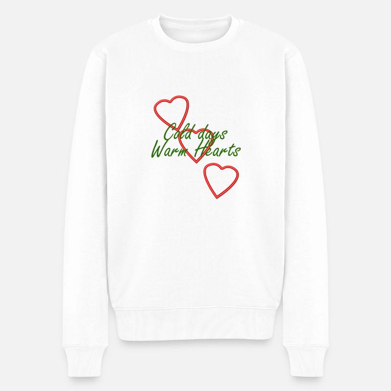 Cold days - Männer Premium Bio Pullover - Weiß
