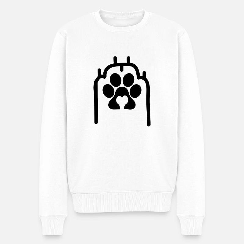Hund Dog - Männer Premium Bio Pullover - Weiß