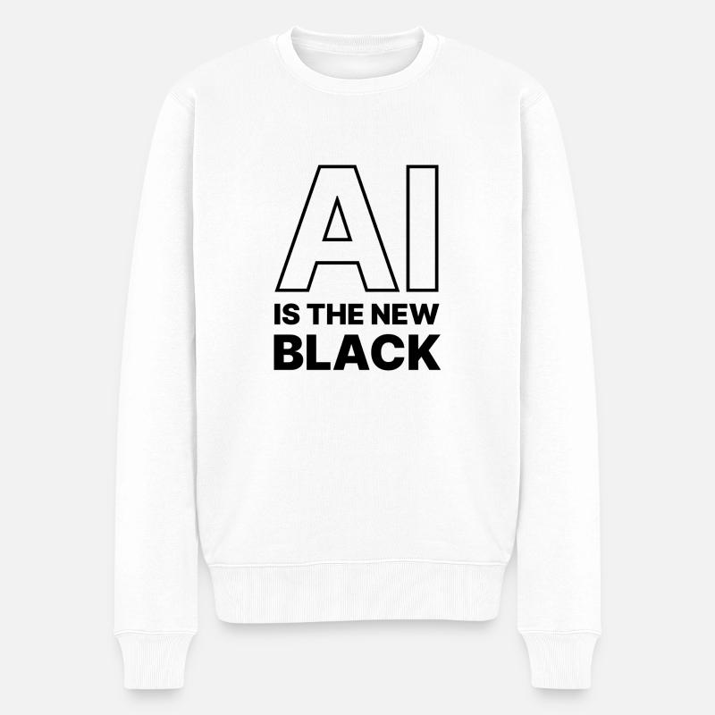 INTELLIGENZA ARTIFICIALE - Maglione ecologico premium da uomo - bianco