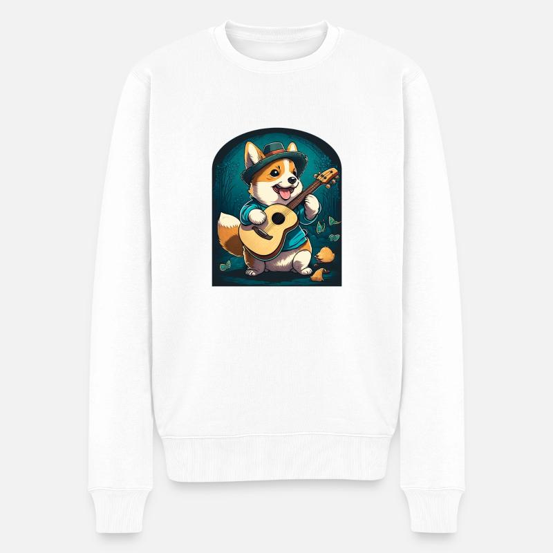 Corgi Bard - Pull Premium bio Homme - blanc