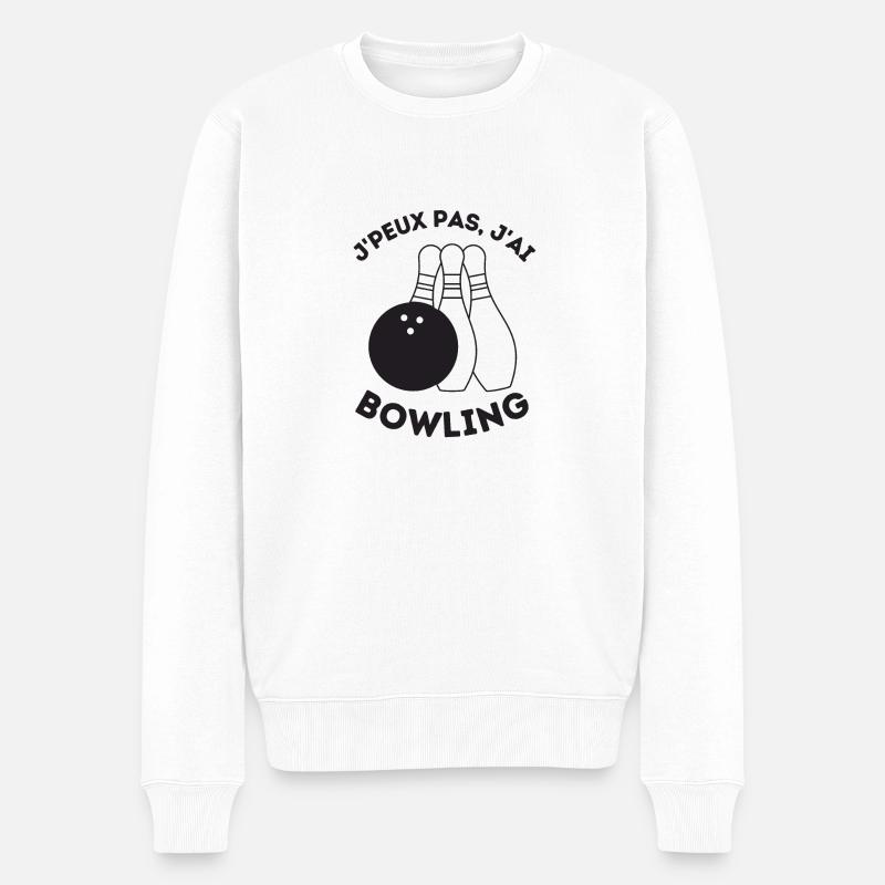 Bowling - Pull Premium bio Homme - blanc