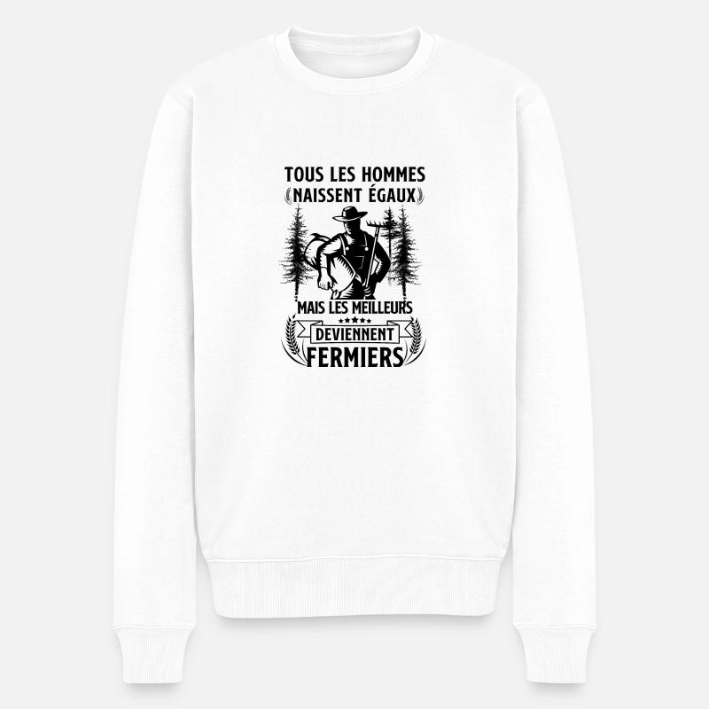 Fermier - Pull Premium bio Homme - blanc
