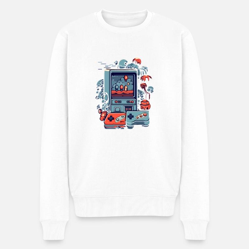 Jeu vidéo vintage - Pull Premium bio Homme - blanc