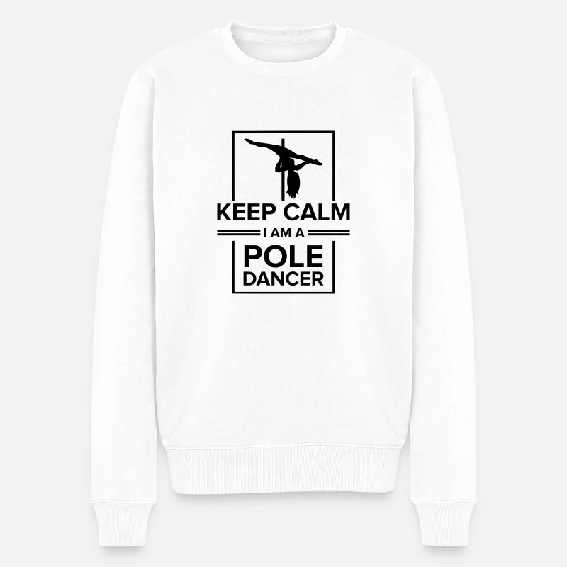 Dancing Dance Music - Männer Premium Bio Pullover - Weiß
