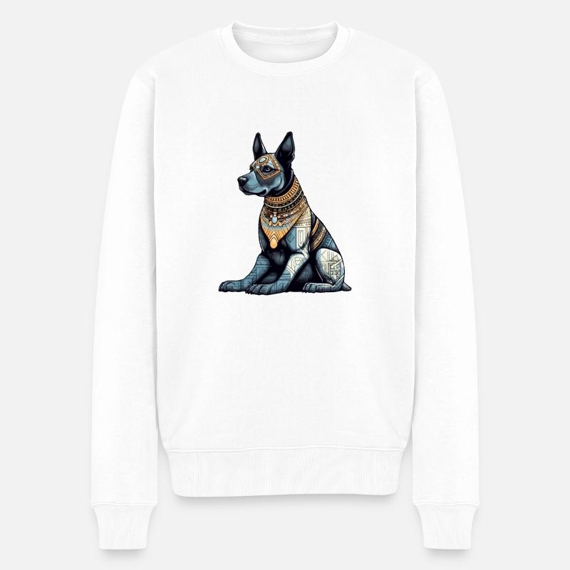 Chien Egyptien n°2 - Pull Premium bio Homme - blanc