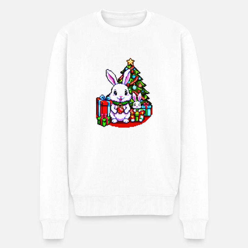 Frohe Weihnachten #17 - Männer Premium Bio Pullover - Weiß