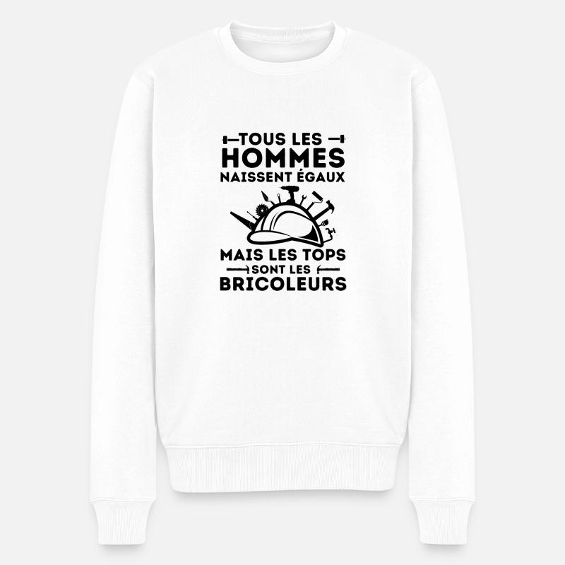 Bricoleur bricolage 2 - Pull Premium bio Homme - blanc