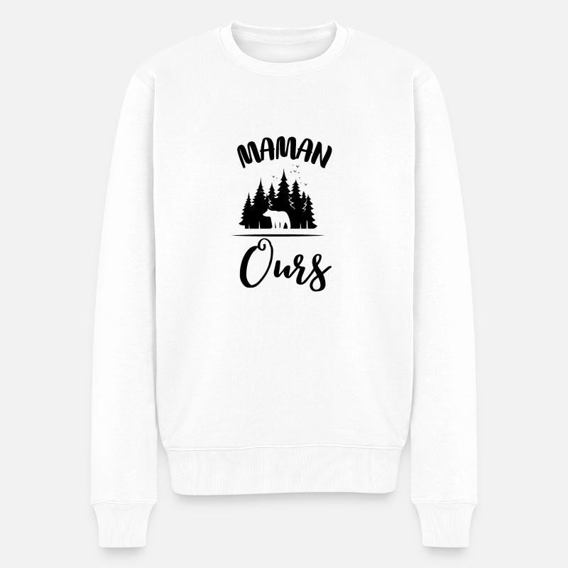 Maman ours - Pull Premium bio Homme - blanc