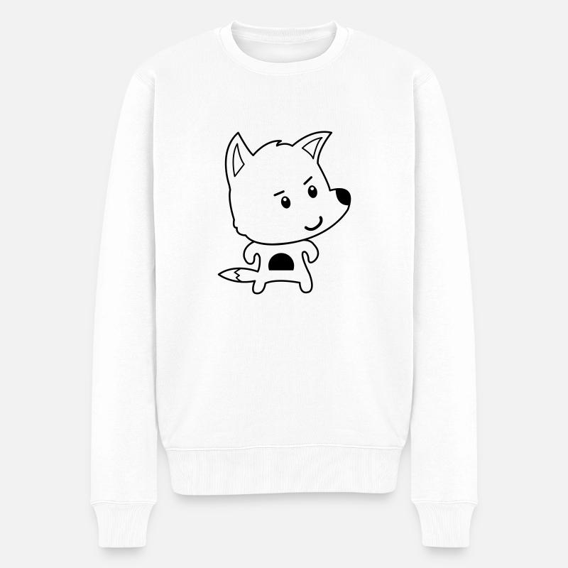 fuchs comic - Männer Premium Bio Pullover - Weiß