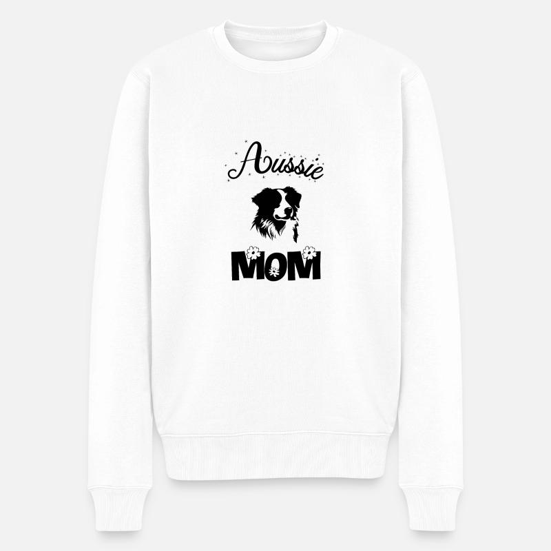 Australische Mutter - Männer Premium Bio Pullover - Weiß